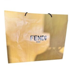 Fendi Bold Yellow Shopper Tote Bag